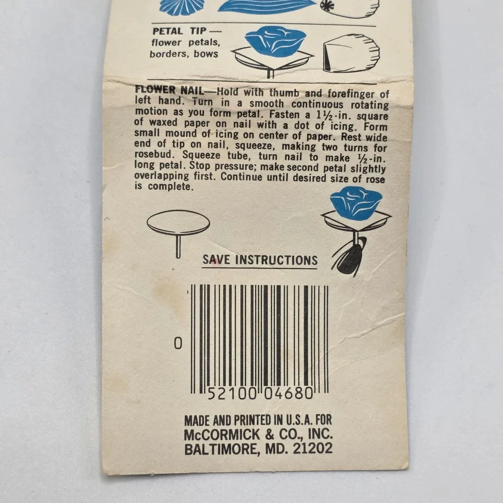 Cake Mate Vintage Decorating Tips Set‎ Multicolor Retro Kitchen Baking Tool Lot